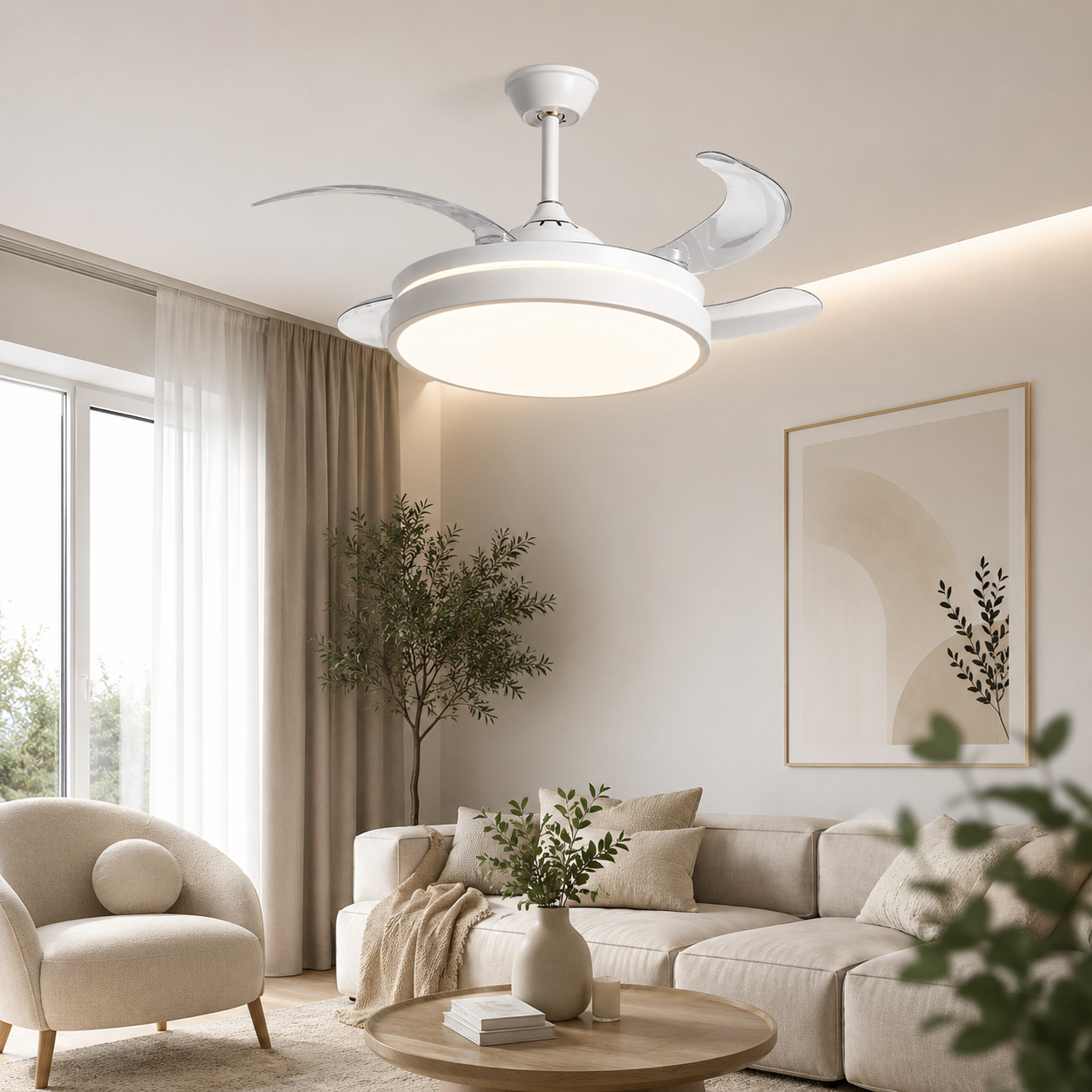 VENTILATORE DA SOFFITTO CON PALE RICHIUDIBILI 120W